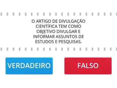 ARTIGO DE DIVULGAÇÃO CIENTÍFICA