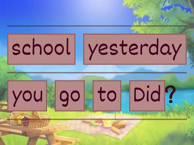 Correct sentence structure simple past questions