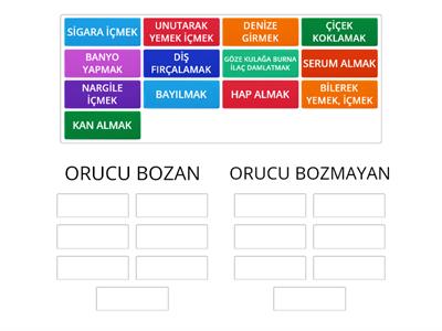 ORUCU BOZAN / BOZMAYAN DURUMLAR