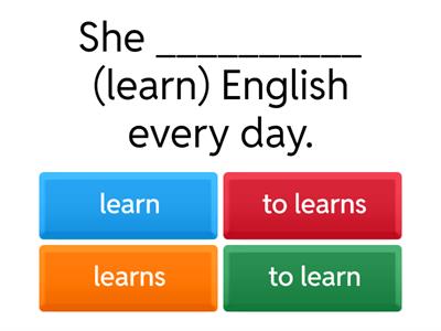 Present Simple tense (Affirmative )