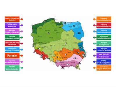 Regiony fizycznogeograficzne (podprowincje)