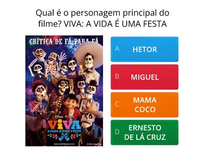 Atividade do filme - VIVA: A vida é uma festa 