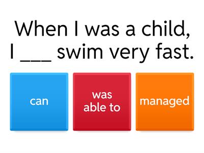 can/could/able to/manage