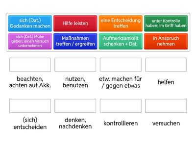 Verben / Nomen-Verb-Verbindungen