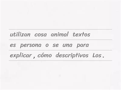 Textos descriptivos