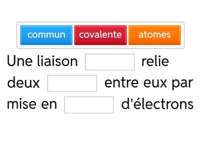 Les liaisons covalentes et les formules chimiques