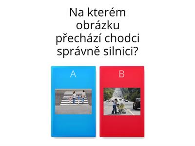 Přecházení přes přechod, chování na silnici