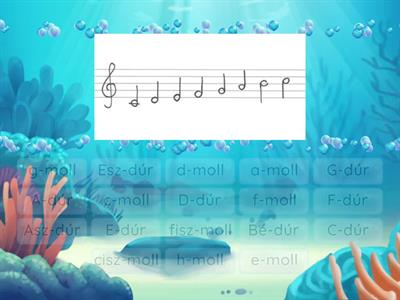 hangsorok 4#-4b (dúr és moll) párosító