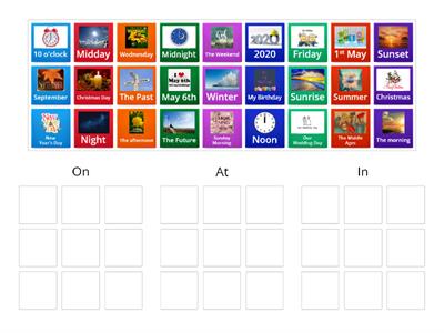 Prepositions of time - At / On / In