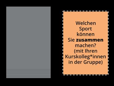 Gespräch über Sport