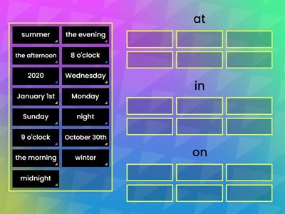 Prepositions of Time