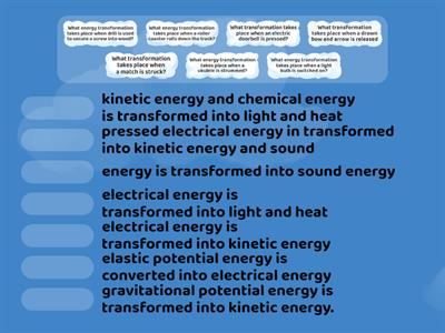 Energy transformations