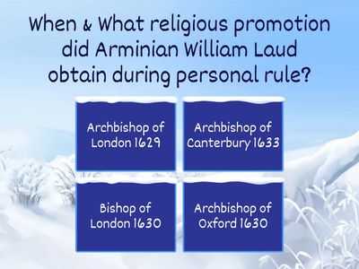  Charles I Personal Rule  Religion quiz