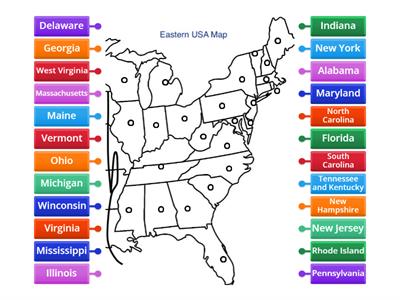  Eastern USA Map Diagram