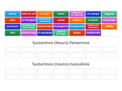 Descubre 1 Leccion 5 (Femenino vs. Masculino)