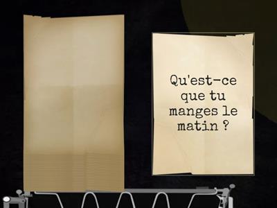 Répondez aux questions :Niveau A1