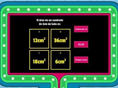 Áreas figuras geométricas