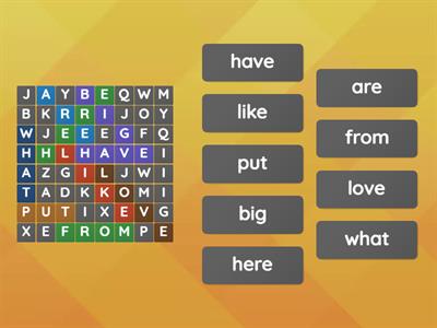 Sight word - word search 