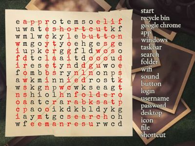 Wordsearch - Navigating Your Computer's Desktop! 