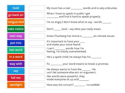 C1 vocabulary match up