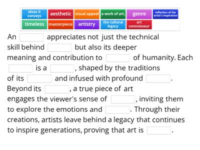 IELTS vocabulary: Art