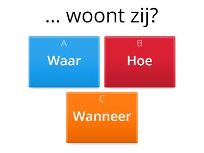 De vraagwoorden NT2 1.1