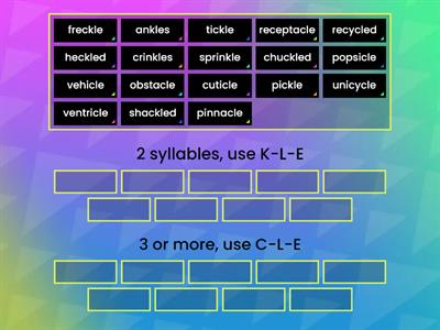 6.13 KLE or CLE word sort