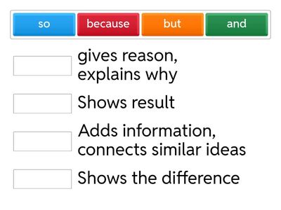 And, but, because and so