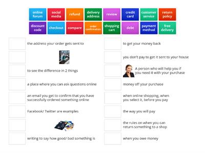 Online shopping vocab - intermediate 