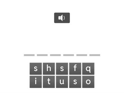 Spell the word squ, thr, shr