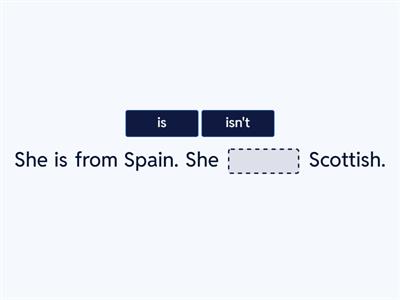 TO BE - SIMPLE PRESENT - AFFERMATIVE - NEGATIVE