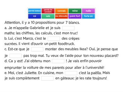 Points forts et points faibles