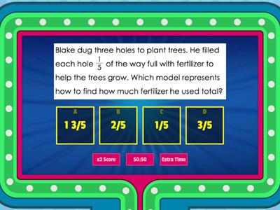 Multiplying fractions by whole numbers 