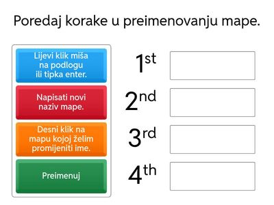 Kako preimenovati mapu?