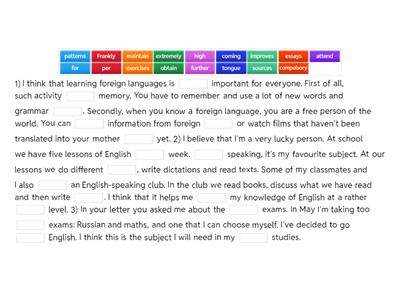 ОГЭ, Письмо, Говорение, Unit 5-1