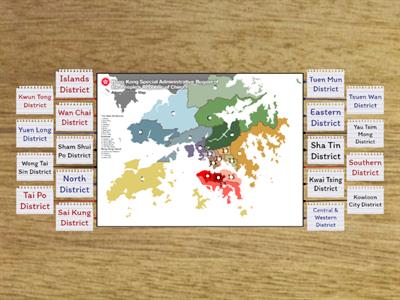 18 Districts of the Hong Kong Special Administrative Regions