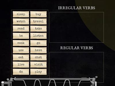 5th -REGULAR AND IRREGULAR VERBS SLIDE