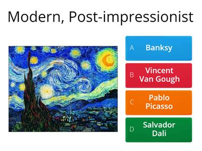 Y6 Artists and artwork Quiz