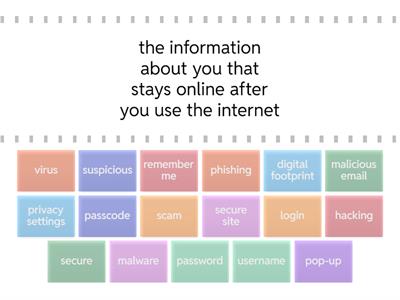 Vocabulary - Internet Safety