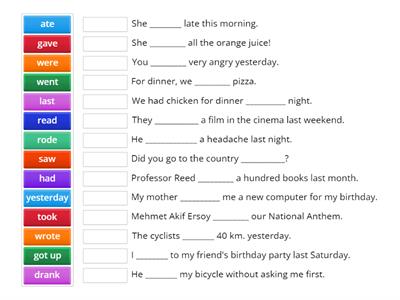  Past Simple Irregular Verbs 