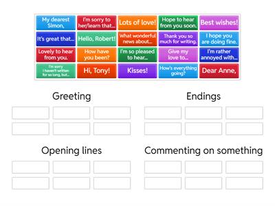 informal writing - letter or email