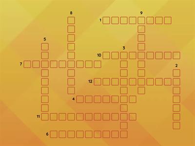 Crossword: Repaso de Prefijos y Sufijos