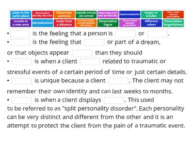 MH: Dissociative Disorders