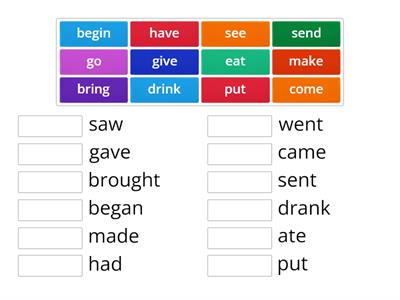 Irregular verbs