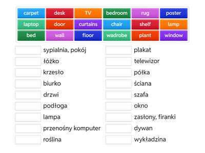  Link 4 unit 7 objects in a room