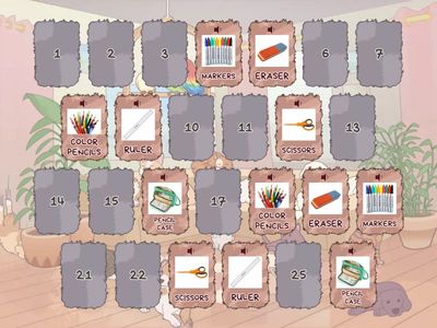SCHOOL OBJECTS - MEMORY GAME