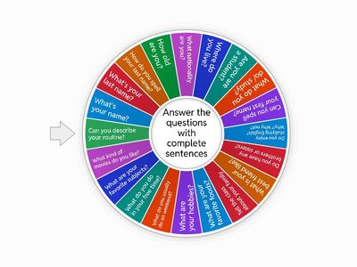  Speaking questions - Simple Present 