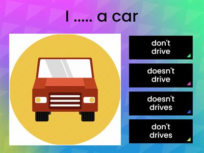 Present Simple (-) negative sentences 