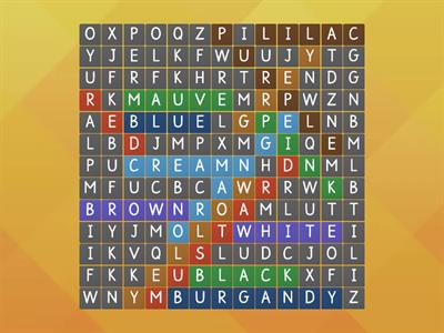 Colours Wordsearch