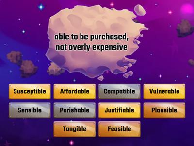 Match Up: -able/-ible 